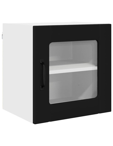 Pensile cucina 2 pcs Nero 40 x 31 x 40 cm Legno multistrato