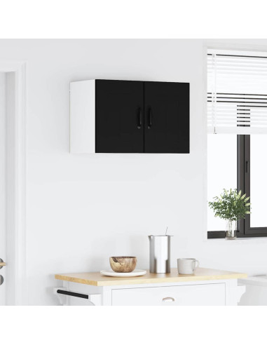 Pensile cucina 2 pcs Nero 30 x 31 x 40 cm Legno multistrato