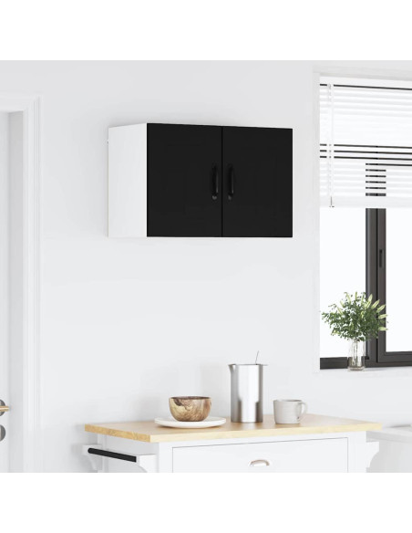 Pensile cucina 2 pcs Nero 30 x 31 x 40 cm Legno multistrato