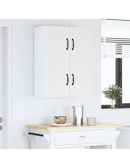 Pensile cucina 2 pcs Bianco 60 x 31 x 40 cm Legno multistrato