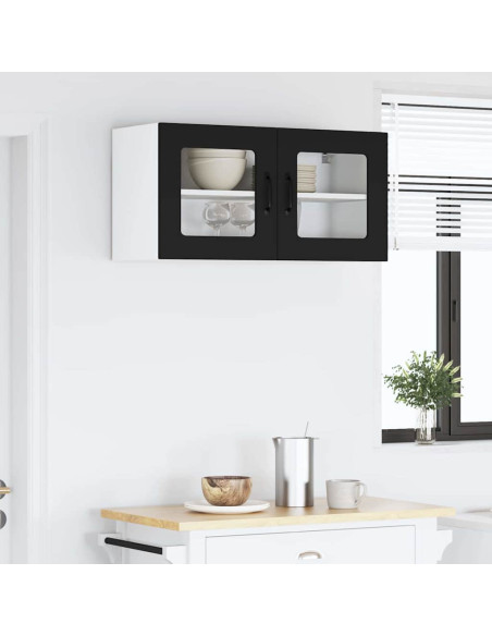 Pensile cucina Nero 80 x 31 x 40 cm Legno multistrato