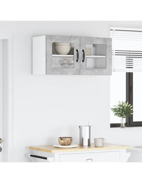 Pensile cucina Grigio cemento 80 x 31 x 40 cm Legno multistrato