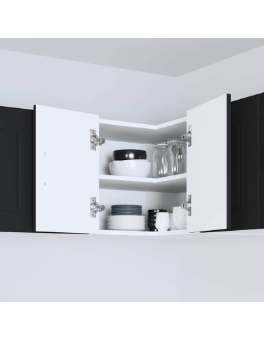 Pensile cucina Nero 57 x 57 x 40 cm Legno multistrato