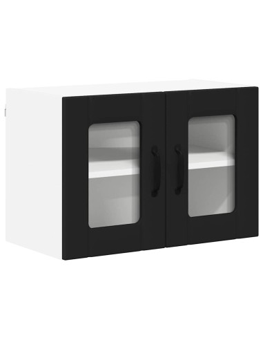 Pensile cucina 2 pcs Nero 60 x 31 x 40 cm Legno multistrato