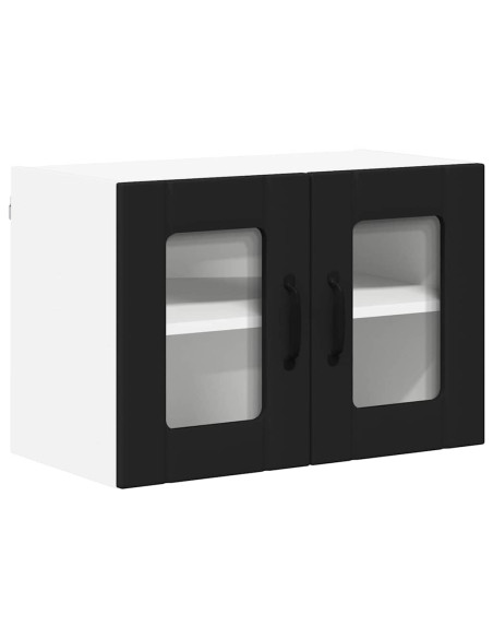 Pensile cucina 2 pcs Nero 60 x 31 x 40 cm Legno multistrato