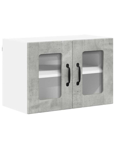 Pensile cucina 2 pcs Grigio cemento 60 x 31 x 40 cm