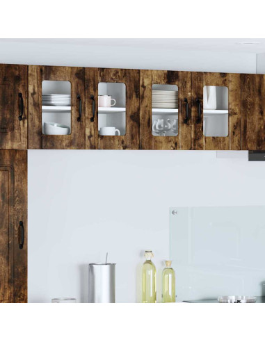 Pensile cucina 2 pcs Rovere fumé 60 x 31 x 40 cm