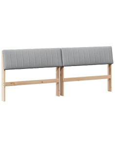 Testiera imbottita Grigio chiaro 200 cm Pino massello