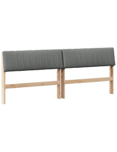 Testiera imbottita Grigio scuro 200 cm Pino massello