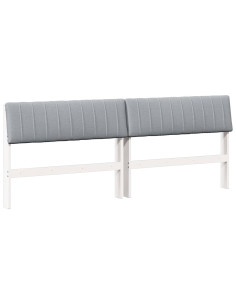 Testiera imbottita Grigio chiaro 200 cm Pino massello