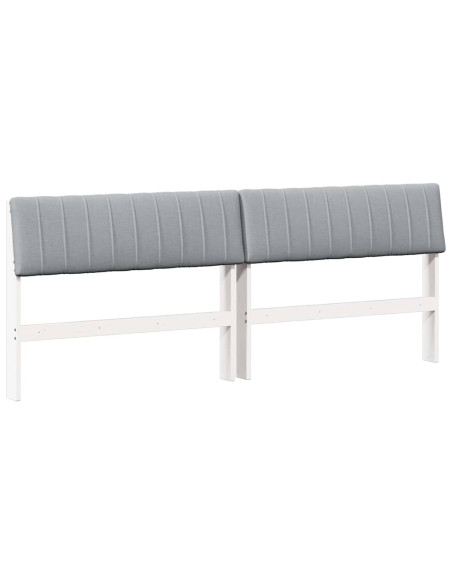 Testiera imbottita Grigio chiaro 200 cm Pino massello