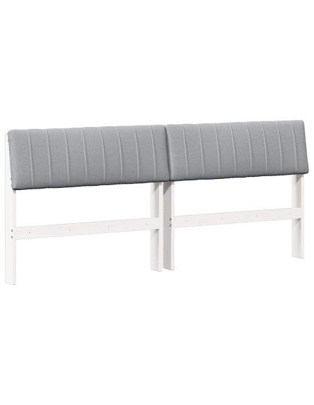 Testiera imbottita Grigio chiaro 180 cm Pino massello