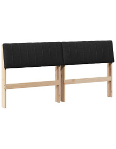 Testiera imbottita Nero 150 cm Pino massello