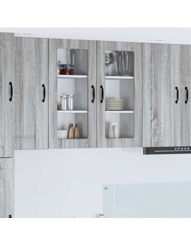 Pensile cucina 2 pcs Grigio Sonoma 40 x 31 x 80 cm