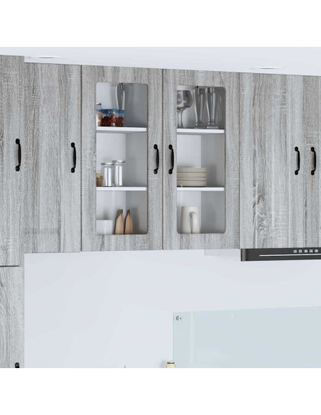 Pensile cucina 2 pcs Grigio Sonoma 40 x 31 x 80 cm