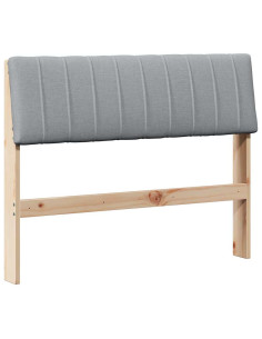 Testiera imbottita Grigio chiaro 100 cm Pino massello