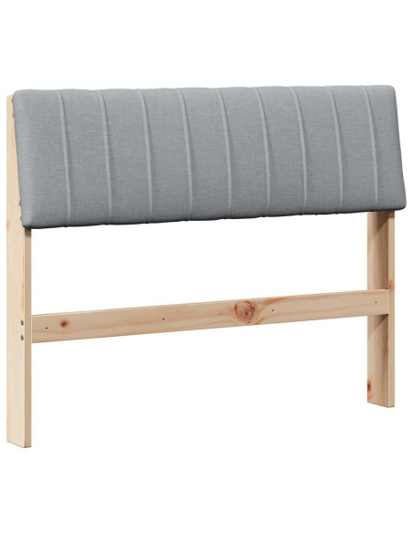 Testiera imbottita Grigio chiaro 100 cm Pino massello