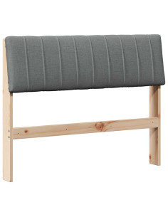 Testiera imbottita Grigio scuro 100 cm Pino massello
