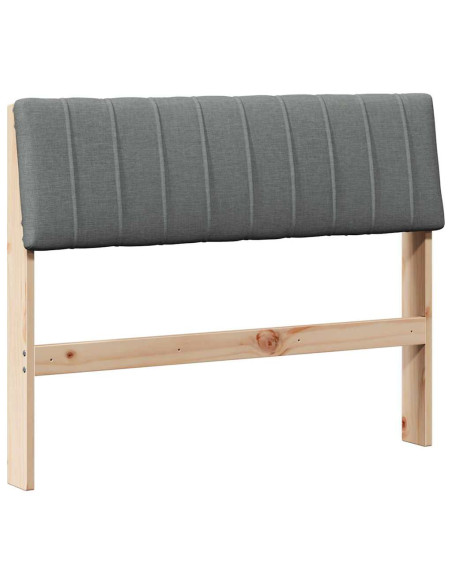 Testiera imbottita Grigio scuro 100 cm Pino massello