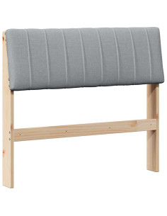 Testiera imbottita Grigio chiaro 90 cm Pino massello