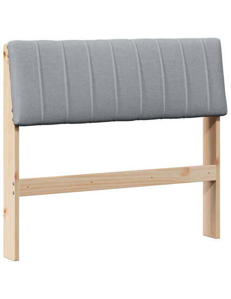Testiera imbottita Grigio chiaro 90 cm Pino massello