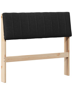 Testiera imbottita Nero 90 cm Pino massello