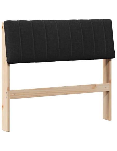 Testiera imbottita Nero 90 cm Pino massello