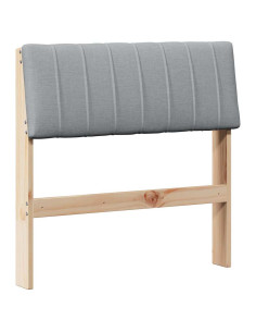 Testiera imbottita Grigio chiaro 80 cm Pino massello