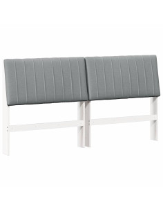 Testiera imbottita Grigio chiaro 200 cm Pino massello