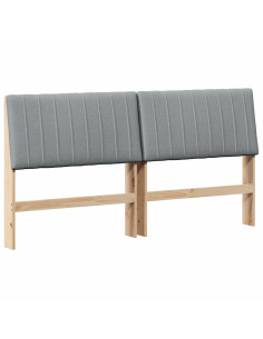 Testiera imbottita Grigio chiaro 180 cm Pino massello
