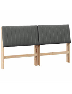 Testiera imbottita Grigio scuro 180 cm Pino massello