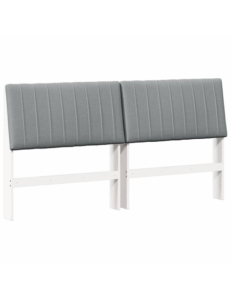 Testiera imbottita Grigio chiaro 180 cm Pino massello