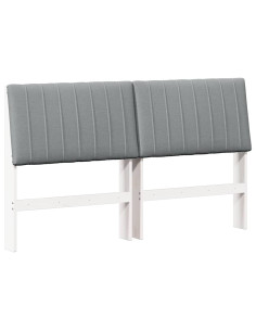 Testiera imbottita Grigio chiaro 160 cm Pino massello