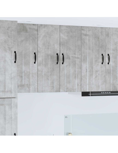 Pensile cucina Grigio cemento 30 x 31 x 80 cm Legno multistrato