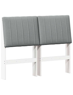 Testiera imbottita Grigio chiaro 120 cm Pino massello