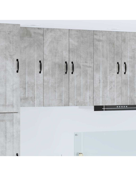 Pensile cucina 2 pcs Grigio cemento 30 x 31 x 80 cm