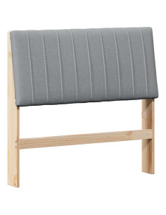 Testiera imbottita Grigio chiaro 100 cm Pino massello
