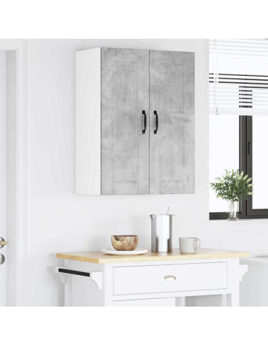 Pensile cucina 2 pcs Grigio cemento 30 x 31 x 80 cm