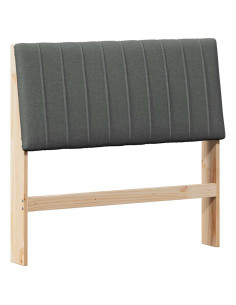 Testiera imbottita Grigio scuro 100 cm Pino massello