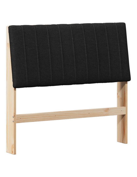 Testiera imbottita Nero 100 cm Pino massello