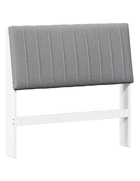 Testiera imbottita Grigio chiaro 100 cm Pino massello