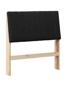 Testiera imbottita Nero 90 cm Pino massello