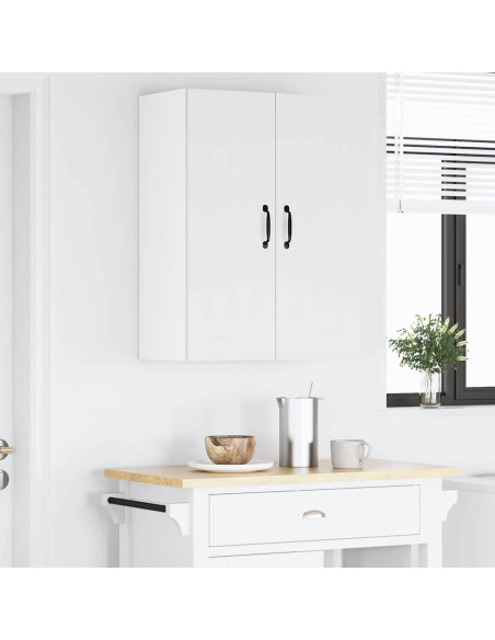 Pensile cucina Bianco Lucido 30 x 31 x 80 cm Legno multistrato