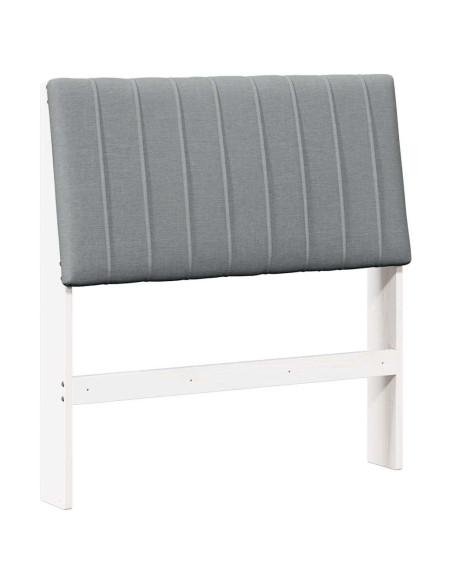 Testiera imbottita Grigio chiaro 90 cm Pino massello