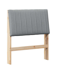 Testiera imbottita Grigio chiaro 80 cm Pino massello