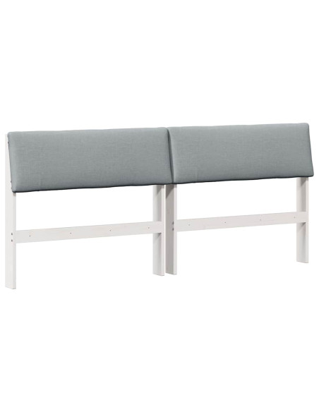 Testiera imbottita Grigio chiaro 180 cm Pino massello