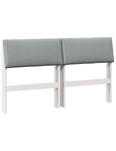 Testiera imbottita Grigio chiaro 160 cm Pino massello