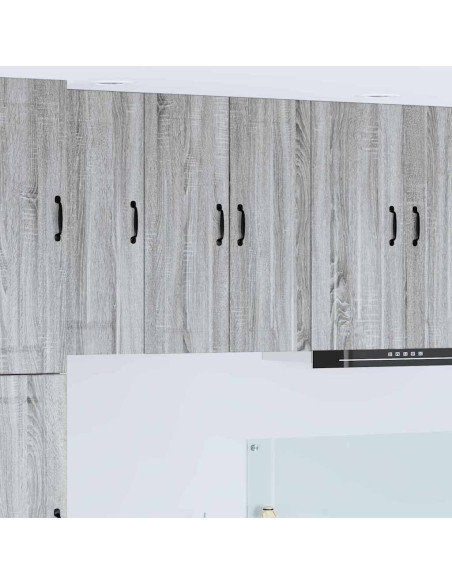 Pensile cucina Grigio Sonoma 30 x 31 x 80 cm Legno multistrato