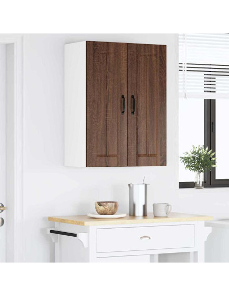 Pensile cucina 2 pcs Rovere Marrone 30 x 31 x 80 cm