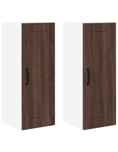 Pensile cucina 2 pcs Rovere Marrone 30 x 31 x 80 cm